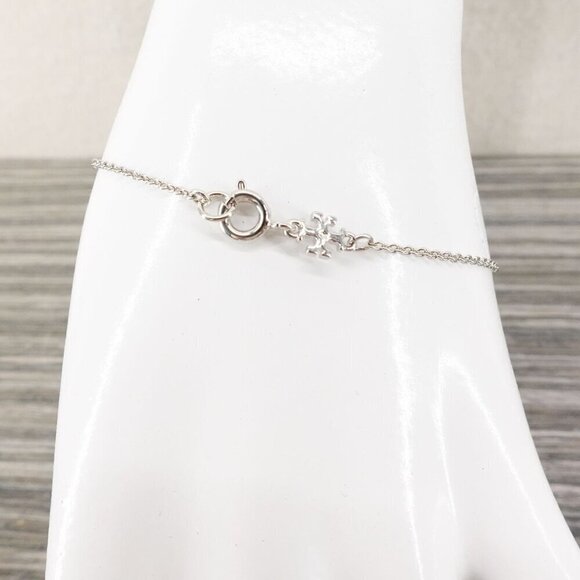 Tory Burch Miller Pave Chain Bracelet Silver OS - Picture 8 of 12